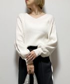 【リラクロ/relaclo】のmitis/コットンリブVネックプルオーバー 人気、トレンドファッション・服の通販 founy(ファニー) ファッション Fashion レディースファッション Fashion for Women トップス・カットソー Cut & Sew Tops カジュアルプルオーバー・ニットトップス Pullovers & Knit Tops / Casual Pullovers Vネックトップス V-Neck Tops / V-Cut Neckline Shirts シンプル Simple, Minimal ネックレス Necklace, Pendant Necklace フロント Front, Front Design thumbnail ホワイト|ID: prp329100004752264 ipo3291000000034369859