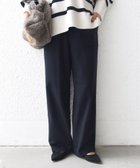 【シップス フォー ウィメン/SHIPS】の手洗い可能 両面起毛 ポケット デザイン ドロスト パンツ ネイビー|ID: prp329100004752284 ipo3291000000034819881