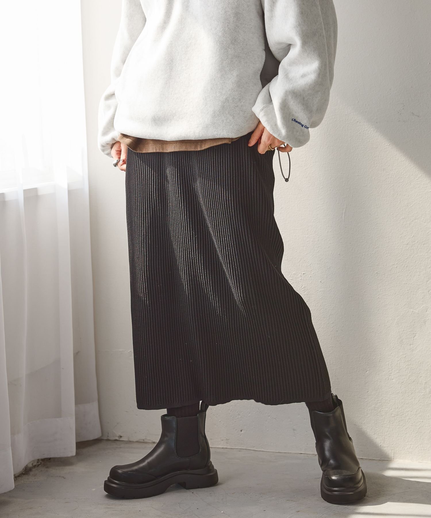 【ニコアンド/niko and】のアソートリブニットスカート インテリア・キッズ・メンズ・レディースファッション・服の通販 founy(ファニー) ファッション Fashion レディースファッション Fashion for Women スカート Skirts おすすめ Recommended / Our Picks シンプル Simple, Minimal スウェット / スエット Sweatshirt, Sweatwear ストレッチ Stretch, Stretchy Fabric タイトスカート Pencil Skirt, Tight Skirt ドレープ Drape, Draping Fabric ベーシック Basic, Essential リブニット Rib Knit, Ribbed Knit ロング Long, Long-Length ブラック無地|ID: prp329100004752308 ipo3291000000034487127