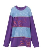 【キャンディストリッパー/Candy Stripper】のコジコジと次郎の会話 PATHED TOPS 人気、トレンドファッション・服の通販 founy(ファニー) ファッション Fashion レディースファッション Fashion for Women トップス・カットソー Cut & Sew Tops インナー Innerwear スペシャル Special, Limited Edition ドッキング Docking, Mixed Material パープル Purple, Violet プリント Print, Printed Pattern メッシュ Mesh, Net Fabric リメイク Remake, Reconstructed thumbnail PURPLE×LIGHT BLUE|ID: prp329100004752327 ipo3291000000034370501