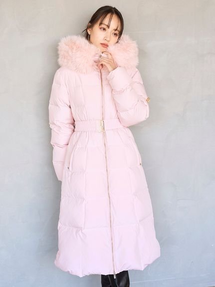 【スナイデル/SNIDEL】の【00サイズあり】スタイルアップフレンチダウンロングコート インテリア・キッズ・メンズ・レディースファッション・服の通販 founy(ファニー) 　ファッション　Fashion　レディースファッション　Fashion for Women　アウター　Coat / Outerwear Collection　コート・ロングコート・ピーコート　Long Coats, Peacoats & More　ウェーブ　Wavy Pattern　エレガント 上品　Elegant　シャーリング　Shirring, Ruched　スマート　Smart, Elegant　フランス　France, French　プレート　Plate, Dish　ポケット　Pocket, Pocket Detail　メタル　Metal, Metal Parts　ラグジュアリー　Luxury, Elegant　冬　Winter / This Winter　おすすめ　Recommended / Our Picks　PNK[066]|ID: prp329100004752353 ipo3291000000034370780