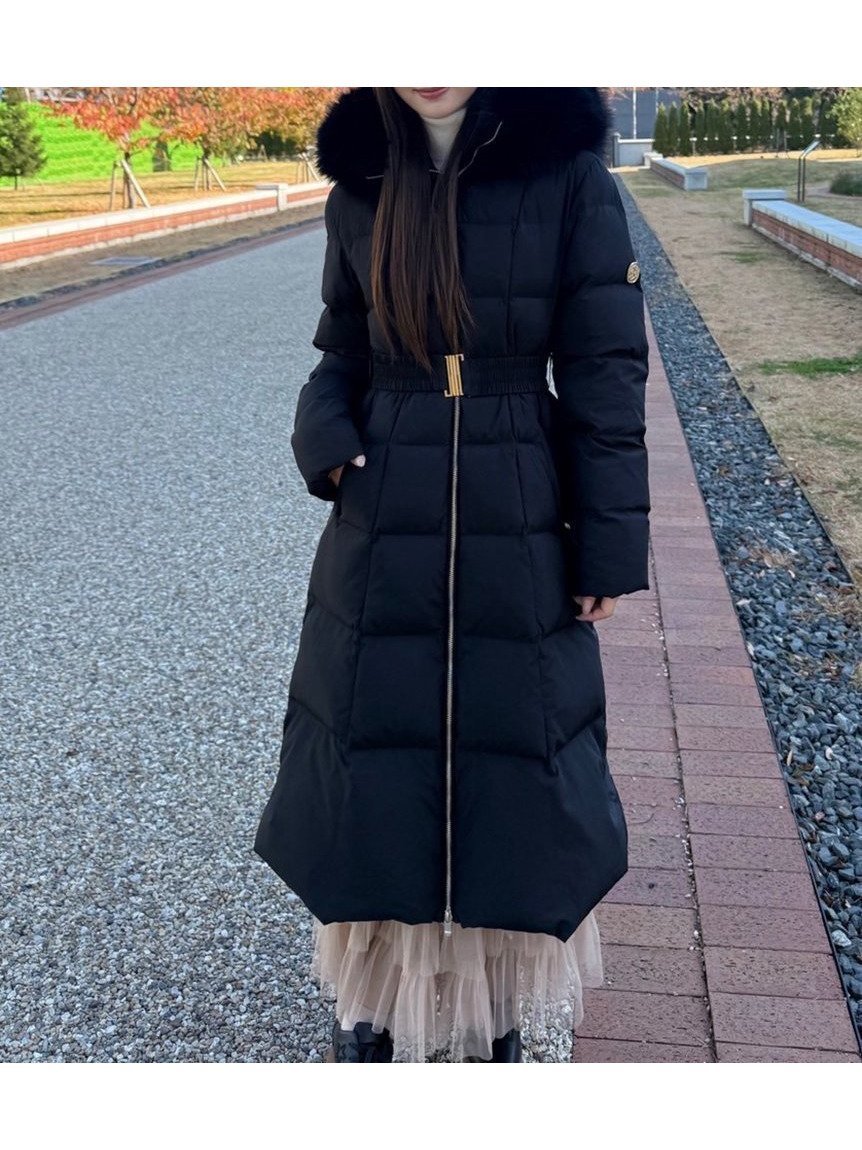 【スナイデル/SNIDEL】の【00サイズあり】スタイルアップフレンチダウンロングコート インテリア・キッズ・メンズ・レディースファッション・服の通販 founy(ファニー) 　ファッション　Fashion　レディースファッション　Fashion for Women　アウター　Coat / Outerwear Collection　コート・ロングコート・ピーコート　Long Coats, Peacoats & More　ウェーブ　Wavy Pattern　エレガント 上品　Elegant　シャーリング　Shirring, Ruched　スマート　Smart, Elegant　フランス　France, French　プレート　Plate, Dish　ポケット　Pocket, Pocket Detail　メタル　Metal, Metal Parts　ラグジュアリー　Luxury, Elegant　冬　Winter / This Winter　おすすめ　Recommended / Our Picks　BLK[009]|ID: prp329100004752353 ipo3291000000035242860