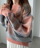 【アンドミー/andme】のモヘアライク チェックジャガード ニットトップス 人気、トレンドファッション・服の通販 founy(ファニー) ファッション Fashion レディースファッション Fashion for Women トップス・カットソー Cut & Sew Tops ニット Knit Tops & Sweaters コンパクト Compact, Small Size チェック Check, Plaid, Tartan バランス Balance, Style Balance ボトム Bottoms, Lower Wear 冬 Winter / This Winter thumbnail ピンク|ID: prp329100004752420 ipo3291000000034602175