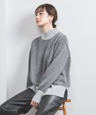【ユナイテッドアローズ/UNITED ARROWS】のバイカラー ハイネック ニットプルオーバー 人気、トレンドファッション・服の通販 founy(ファニー) ファッション Fashion レディースファッション Fashion for Women トップス・カットソー Cut & Sew Tops ニット Knit Tops & Sweaters カジュアルプルオーバー・ニットトップス Pullovers & Knit Tops / Casual Pullovers イタリア Italy ショート Short, Short Length スリット Slit, Slit Detail 定番 Standard, Basic Item ハイネック High Neck, Mock Neck ボトム Bottoms, Lower Wear リラックス Relax, Relaxed Fit ワイド Wide, Wide Fit アウトレット Outlet / Clearance thumbnail MD.GRAY|ID: prp329100004752466 ipo3291000000034371977