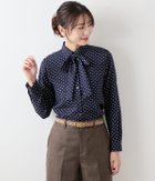 【ニューヨーカー/NEWYORKER】のアムンゼンドットプリント 長袖ボウタイブラウス 人気、トレンドファッション・服の通販 founy(ファニー) ファッション Fashion レディースファッション Fashion for Women トップス・カットソー Cut & Sew Tops シャツ・ブラウス・オフィスカジュアル Elegant Blouses & Button-Ups インナー Innerwear シンプル Simple, Minimal ジャケット Jacket, Outerwear ドット Polka Dot, Dot Pattern 長袖 Long Sleeve, Full Sleeve フォーマル Formal, Dressy プリント Print, Printed Pattern ベーシック Basic, Essential リボン Ribbon, Bow A/W・秋冬 Autumn/Winter エレガント 上品 Elegant thumbnail ネイビー|ID: prp329100004752469 ipo3291000000034504498