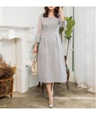 【ドレス/DRESS+】のダマスク柄ミモレ丈結婚式パーティードレス グレー|ID: prp329100004752476 ipo3291000000034633741