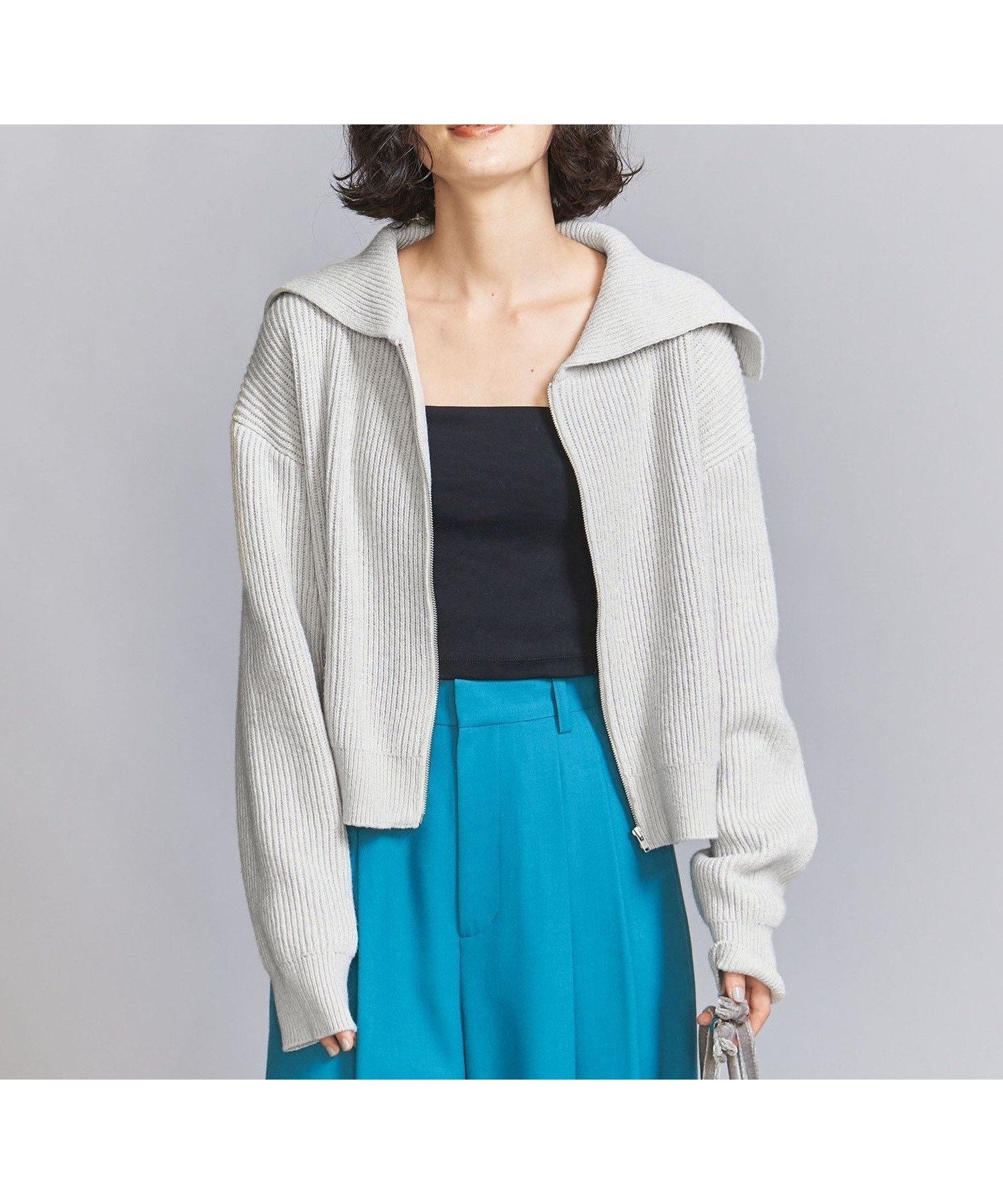 【ユナイテッドアローズ/UNITED ARROWS】のセーラージップ ニット カーディガン 人気、トレンドファッション・服の通販 founy(ファニー) 　ファッション　Fashion　レディースファッション　Fashion for Women　トップス・カットソー　Cut & Sew Tops　ニット　Knit Tops & Sweaters　カーディガン・羽織り　Layered Style Cardigans　畦　Ribbed Knit　秋　Autumn　カーディガン　Cardigan, Knitwear　コンパクト　Compact, Small Size　ショート　Short, Short Length　ボトム　Bottoms, Lower Wear　羽織　Haori, Light Jacket　ワイド　Wide, Wide Fit　冬　Winter / This Winter　アウトレット　Outlet / Clearance　おすすめ　Recommended / Our Picks　 other-1|ID: prp329100004752496 ipo3291000000034372332