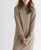 【ピエロ/Pierrot】のもっちりカシミヤタッチハイネックロングニットワンピース グレージュ|ID: prp329100004752499 ipo3291000000034445420