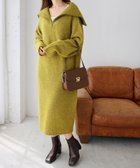 【アンドミー/andme】のセーラーカラー 長袖 ハーフジップ ニット ワンピース ライムグリーン|ID: prp329100004752500 ipo3291000000034633530