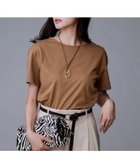 【アンタイトル/UNTITLED】の【接触冷感/コットン100/洗える/Tシャツ】半袖天竺プルオーバー キャメルブラウン|ID: prp329100004752745 ipo3291000000034441583