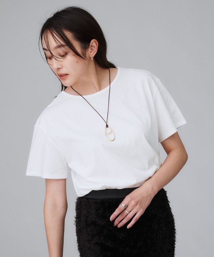 【アンタイトル/UNTITLED】の【接触冷感/コットン100/洗える/Tシャツ】半袖天竺プルオーバー インテリア・キッズ・メンズ・レディースファッション・服の通販 founy(ファニー) https://founy.com/ ファッション Fashion レディースファッション Fashion for Women トップス・カットソー Cut & Sew Tops シャツ・ブラウス・オフィスカジュアル Elegant Blouses & Button-Ups ロングTシャツ・Tシャツ Longline T-Shirts & Tees カジュアルプルオーバー・ニットトップス Pullovers & Knit Tops / Casual Pullovers おすすめ Recommended / Our Picks インナー Innerwear ジャケット Jacket, Outerwear スマート Smart, Elegant 半袖 Short Sleeve, Half Sleeve 洗える Machine Washable |ID: prp329100004752745 ipo3291000000034683538