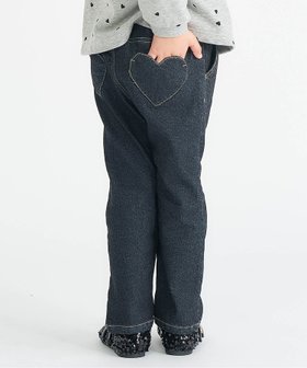 【エフオー オンラインストア/F.O.Online Store / KIDS】の裏起毛ハートポケットきゅんパンツ 10分丈 人気、トレンドファッション・服の通販 founy(ファニー) ファッション Fashion キッズファッション Fashion for Kids ボトムス Bottoms おすすめ Recommended / Our Picks ストレート Straight, Straight Cut ポケット Pocket, Pocket Detail 人気 Popular, Best Seller 冬 Winter / This Winter |ID:prp329100004752774