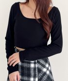 【ヘザー/Heather】のカップ付きバレエネックTEE ブラック|ID: prp329100004752777 ipo3291000000034375466