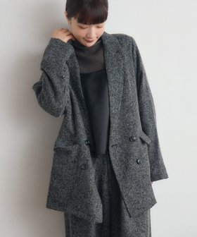 【レトロガール/RETRO GIRL】の【WEB限定】ツイードダブルブレストテーラー 人気、トレンドファッション・服の通販 founy(ファニー) ファッション Fashion レディースファッション Fashion for Women おすすめ Recommended / Our Picks カットソー Cut and Sewn Top シンプル Simple, Minimal ジャケット Jacket, Outerwear スウェット / スエット Sweatshirt, Sweatwear セットアップ Set-Up, Coordinated Outfit ダブル Double, Double-Breasted ツイード Twill, Twill Weave デニム Denim, Jeans Material トレンド Trend, Trending Now ベーシック Basic, Essential |ID:prp329100004753104