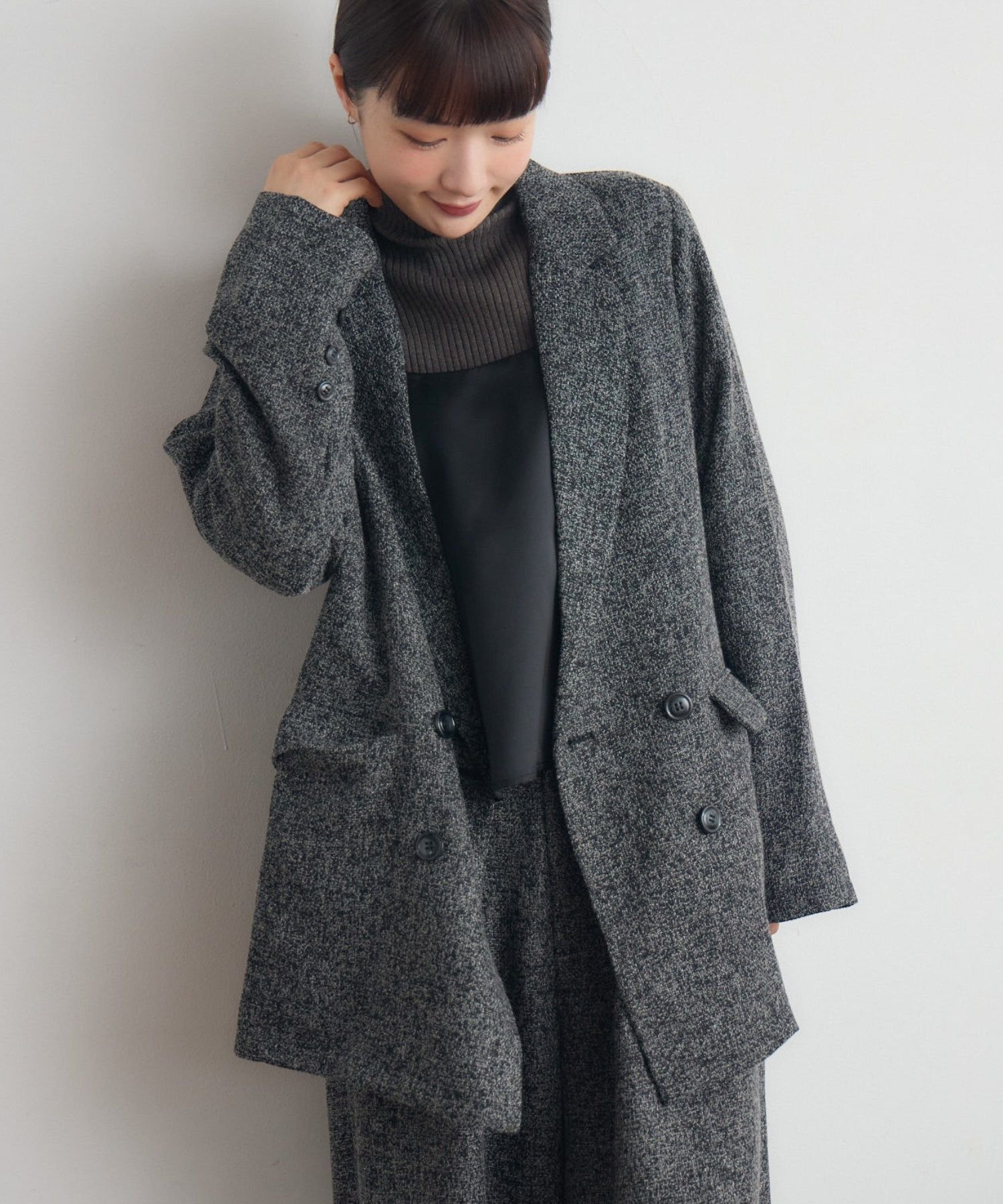 【レトロガール/RETRO GIRL】の【WEB限定】ツイードダブルブレストテーラー 人気、トレンドファッション・服の通販 founy(ファニー) 　ファッション　Fashion　レディースファッション　Fashion for Women　おすすめ　Recommended / Our Picks　カットソー　Cut and Sewn Top　シンプル　Simple, Minimal　ジャケット　Jacket, Outerwear　スウェット / スエット　Sweatshirt, Sweatwear　セットアップ　Set-Up, Coordinated Outfit　ダブル　Double, Double-Breasted　ツイード　Twill, Twill Weave　デニム　Denim, Jeans Material　トレンド　Trend, Trending Now　ベーシック　Basic, Essential　 other-1|ID: prp329100004753104 ipo3291000000034378515