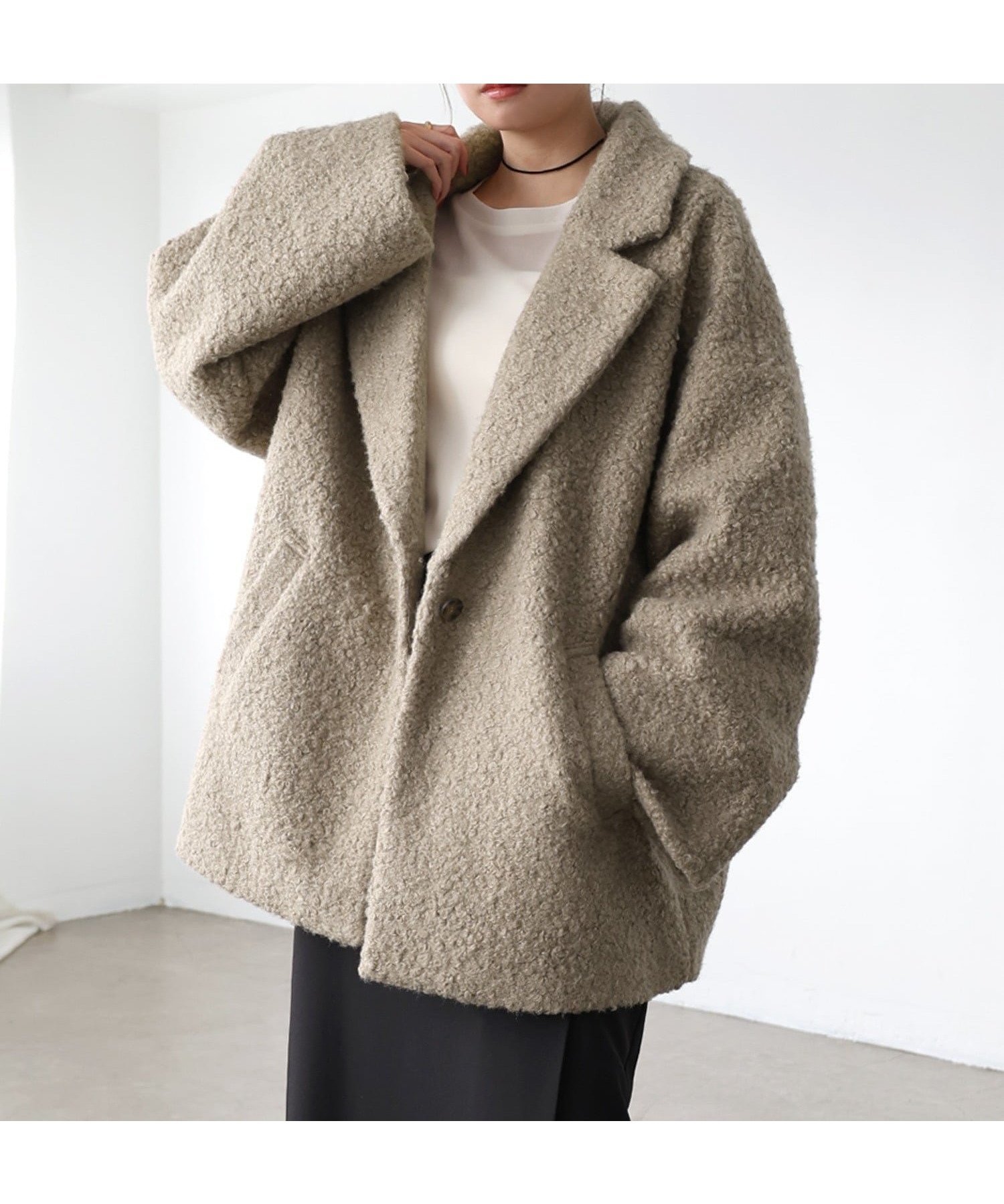 【アンドミー/andme】のシープ調ボア ミドル丈 テーラードコート インテリア・キッズ・メンズ・レディースファッション・服の通販 founy(ファニー) ファッション Fashion レディースファッション Fashion for Women アウター Coat / Outerwear Collection コート・ロングコート・ピーコート Long Coats, Peacoats & More ポケット Pocket, Pocket Detail ミドル Middle Length, Mid Height おすすめ Recommended / Our Picks モカ|ID: prp329100004753152 ipo3291000000034800282