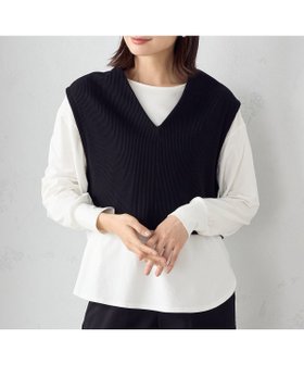 【コムサイズム/COMME CA ISM】の【セットアイテム】ベスト+カットソー 人気、トレンドファッション・服の通販 founy(ファニー) ファッション Fashion レディースファッション Fashion for Women アウター Coat / Outerwear Collection トップス・カットソー Cut & Sew Tops ベスト&ジレ / 重ね着スタイル Vests & Gilets カットソー・ベーシックTシャツ Cut-and-Sewn Tops / Stretch Tees & Basics おすすめ Recommended / Our Picks インナー Innerwear カットソー Cut and Sewn Top ストレッチ Stretch, Stretchy Fabric スリット Slit, Slit Detail テレコ Ribbed, Rib Stitch ベスト Vest, Waistcoat リラックス Relax, Relaxed Fit 春 Spring 秋 Autumn |ID:prp329100004753153