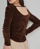 【ラナン/Ranan】のRANAN/バックオープンベロアトップス 人気、トレンドファッション・服の通販 founy(ファニー) ファッション Fashion レディースファッション Fashion for Women トップス・カットソー Cut & Sew Tops ベロアトップス Velour Tops / Velvet-Look Items ヴィンテージ Vintage Style ギャザー Gathered, Ruffled コンパクト Compact, Small Size シンプル Simple, Minimal デコルテ Décolleté, Neckline トレンド Trend, Trending Now バレエ Ballet, Ballet Style ベロア Velour, Soft Velvet ボトム Bottoms, Lower Wear ポケット Pocket, Pocket Detail ビジネス 仕事 通勤 Business / Work / Commuting thumbnail ブラウン2|ID: prp329100004753170 ipo3291000000034591327