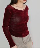 【ラナン/Ranan】のRANAN/バックオープンベロアトップス 人気、トレンドファッション・服の通販 founy(ファニー) ファッション Fashion レディースファッション Fashion for Women トップス・カットソー Cut & Sew Tops ベロアトップス Velour Tops / Velvet-Look Items ヴィンテージ Vintage Style ギャザー Gathered, Ruffled コンパクト Compact, Small Size シンプル Simple, Minimal デコルテ Décolleté, Neckline トレンド Trend, Trending Now バレエ Ballet, Ballet Style ベロア Velour, Soft Velvet ボトム Bottoms, Lower Wear ポケット Pocket, Pocket Detail ビジネス 仕事 通勤 Business / Work / Commuting thumbnail ボルドー2|ID: prp329100004753170 ipo3291000000034591329