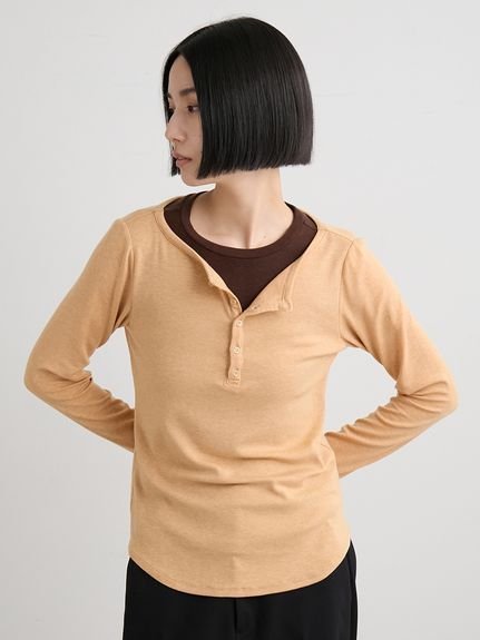 【ミースロエ/MIESROHE】のレイヤードデザインカットトップス インテリア・キッズ・メンズ・レディースファッション・服の通販 founy(ファニー) 　ファッション　Fashion　レディースファッション　Fashion for Women　トップス・カットソー　Cut & Sew Tops　とろみ　Fluid, Flowy Fabric　カットソー　Cut and Sewn Top　スマート　Smart, Elegant　今季　This Season, Current Season　ORG[051]|ID: prp329100004753202 ipo3291000000034379684