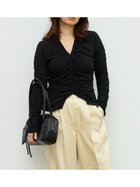 【ミースロエ/MIESROHE】のギャザーカットトップス 人気、トレンドファッション・服の通販 founy(ファニー) ファッション Fashion レディースファッション Fashion for Women トップス・カットソー Cut & Sew Tops カットソー Cut and Sewn Top ギャザー Gathered, Ruffled スマート Smart, Elegant デコルテ Décolleté, Neckline フロント Front, Front Design エレガント 上品 Elegant thumbnail BLK[009]|ID: prp329100004753203 ipo3291000000035083277