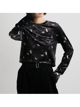 【ミースロエ/MIESROHE】の短丈ベロアトップス 人気、トレンドファッション・服の通販 founy(ファニー) ファッション Fashion レディースファッション Fashion for Women トップス・カットソー Cut & Sew Tops ベロアトップス Velour Tops / Velvet-Look Items おすすめ Recommended / Our Picks キャミワンピース Cami Dress, Slip Dress ギャザー Gathered, Ruffled クラッシュ Distressed, Crashed Style コンパクト Compact, Small Size スマート Smart, Elegant セットアップ Set-Up, Coordinated Outfit バランス Balance, Style Balance プリント Print, Printed Pattern ベロア Velour, Soft Velvet 人気 Popular, Best Seller 無地 Plain, Solid Color |ID:prp329100004753204