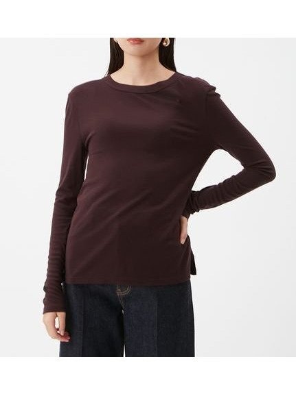 【ミラオーウェン/Mila Owen】のウールテンセルクルーネックシアーロンT インテリア・キッズ・メンズ・レディースファッション・服の通販 founy(ファニー) 　ファッション　Fashion　レディースファッション　Fashion for Women　トップス・カットソー　Cut & Sew Tops　ロングTシャツ・Tシャツ　Longline T-Shirts & Tees　インナー　Innerwear　スタイリッシュ　Stylish, Fashionable　スマート　Smart, Elegant　ロング　Long, Long-Length　おすすめ　Recommended / Our Picks　エレガント 上品　Elegant　BRW[058]|ID: prp329100004753206 ipo3291000000034379711