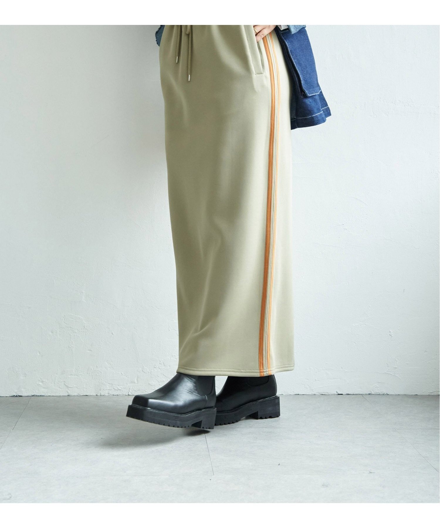 【ノッチ/notch】のサイドラインジャージスカート インテリア・キッズ・メンズ・レディースファッション・服の通販 founy(ファニー) 　ファッション　Fashion　レディースファッション　Fashion for Women　スカート　Skirts　おすすめ　Recommended / Our Picks　シューズ　Shoes, Footwear　オレンジ|ID: prp329100004753216 ipo3291000000034642670