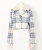 【リップサービス/LIP SERVICE】のLIP SERVICE/ファーカラーシャギーチェックジャケット 人気、トレンドファッション・服の通販 founy(ファニー) ファッション Fashion レディースファッション Fashion for Women アウター Coat / Outerwear Collection レディースジャケット・軽アウター Jackets thumbnail ブルー|ID: prp329100004753235 ipo3291000000034379991