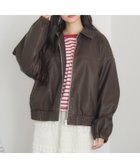 【レトロガール/RETRO GIRL】のFレザークロップドJK ブラウン|ID: prp329100004753272 ipo3291000000034380327