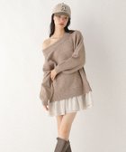 【ヘザー/Heather】のドッキンングフリルニットワンピース 人気、トレンドファッション・服の通販 founy(ファニー) ファッション Fashion レディースファッション Fashion for Women ワンピース Dresses ニットワンピース Knit Dresses おすすめ Recommended / Our Picks ショルダー Shoulder, Shoulder Strap ドッキング Docking, Mixed Material フリル Frill, Ruffle ロング Long, Long-Length thumbnail ベージュ|ID: prp329100004753285 ipo3291000000034380429