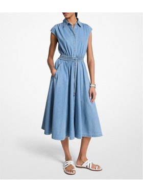 【マイケルコース/MICHAEL KORS】のデニム ミディ ドレス マイケルコース 人気、トレンドファッション・服の通販 founy(ファニー) ファッション Fashion レディースファッション Fashion for Women ワンピース Dresses フォーマル・パーティードレス・結婚式用ドレス Elegant & Casual Dresses コレクション Collection, Seasonal Line デニム Denim, Jeans Material ドレス Dress, One-Piece ラグジュアリー Luxury, Elegant |ID:prp329100004753297