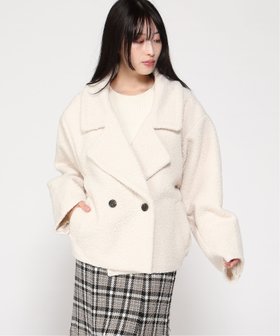 【インタープラネット/INTERPLANET】のブークレツイードダブルショート丈コート 人気、トレンドファッション・服の通販 founy(ファニー) ファッション Fashion レディースファッション Fashion for Women アウター Coat / Outerwear Collection コート・ロングコート・ピーコート Long Coats, Peacoats & More |ID:prp329100004753323