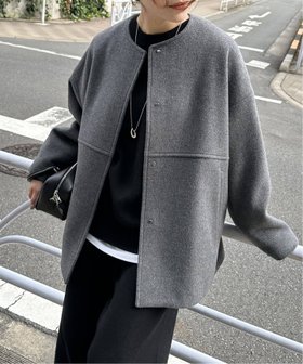 【ジャーナルスタンダード/JOURNAL STANDARD】の《追加 3》スーパー140ビーバーノーカラーショートコート 人気、トレンドファッション・服の通販 founy(ファニー) ファッション Fashion レディースファッション Fashion for Women アウター Coat / Outerwear Collection コート・ロングコート・ピーコート Long Coats, Peacoats & More ショート Short, Short Length シンプル Simple, Minimal バランス Balance, Style Balance ボトム Bottoms, Lower Wear おすすめ Recommended / Our Picks エレガント 上品 Elegant |ID:prp329100004753352