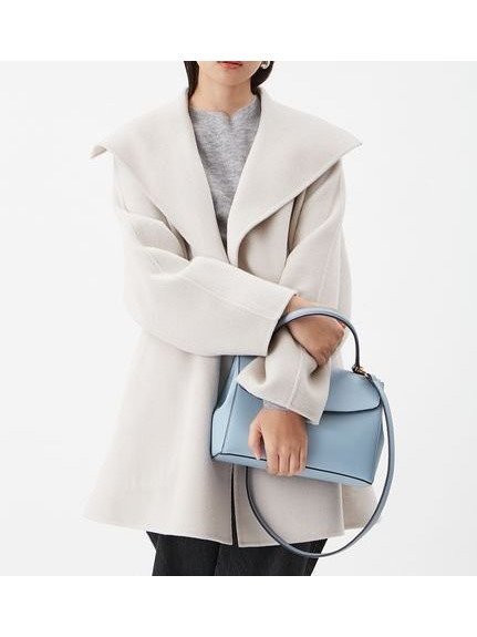 【ミラオーウェン/Mila Owen】の共ベルト付きビックカラーミディ丈コート インテリア・キッズ・メンズ・レディースファッション・服の通販 founy(ファニー) 　ファッション　Fashion　レディースファッション　Fashion for Women　アウター　Coat / Outerwear Collection　コート・ロングコート・ピーコート　Long Coats, Peacoats & More　ベルト&ウエストマーク　Belts & Waist Accessories　エレガント 上品　Elegant　ガウン　Gown, Robe　クラシカル　Classical, Vintage-Inspired　スマート　Smart, Elegant　ハウンドトゥース　Houndstooth, Dogtooth Check　ポケット　Pocket, Pocket Detail　ミドル　Middle Length, Mid Height　ラグジュアリー　Luxury, Elegant　IVR[003]|ID: prp329100004753362 ipo3291000000034539738