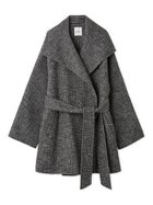 【ミラオーウェン/Mila Owen】の共ベルト付きビックカラーミディ丈コート CHECK[931]|ID: prp329100004753362 ipo3291000000034539741