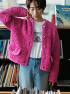 【ミラオーウェン/Mila Owen】の金釦テディラメニットジャケット 人気、トレンドファッション・服の通販 founy(ファニー) ファッション Fashion レディースファッション Fashion for Women アウター Coat / Outerwear Collection レディースジャケット・軽アウター Jackets エレガント 上品 Elegant ジャケット Jacket, Outerwear スパンコール Sequins, Sequin Embellishment スマート Smart, Elegant トレンド Trend, Trending Now ブレード Braid, Decorative Trim ポケット Pocket, Pocket Detail モコモコ Fuzzy, Fluffy ループ Loop, Loop Knit ホリデーシーズン Holiday Season thumbnail PNK[066]|ID: prp329100004753376 ipo3291000000035187902