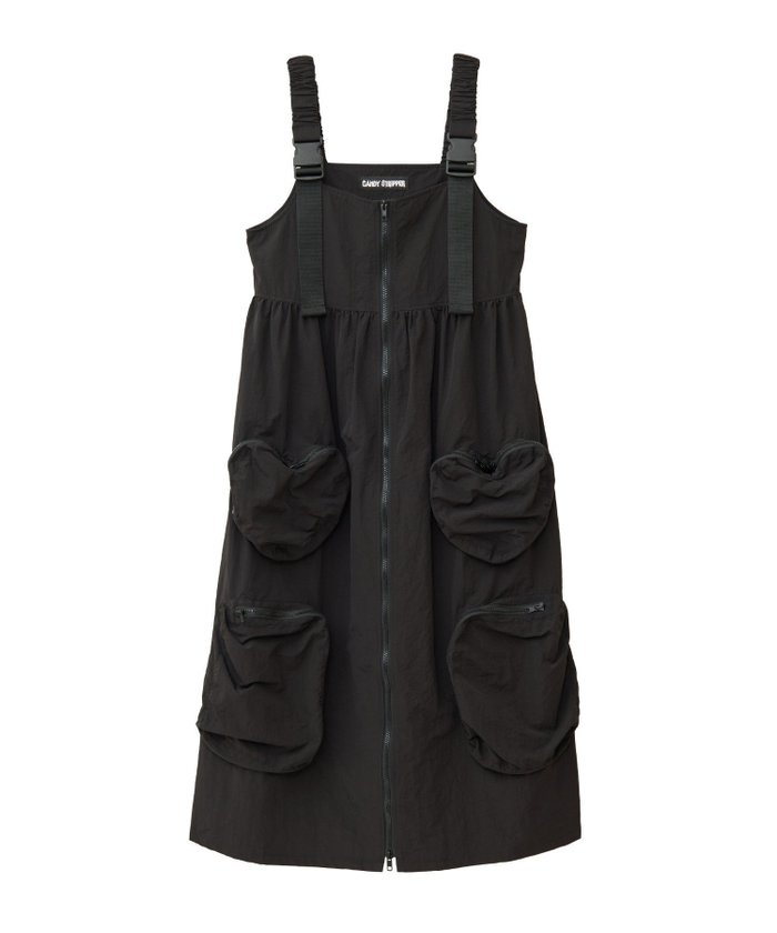 【キャンディストリッパー/Candy Stripper】のPOCKET ZIP ONE-PIECE インテリア・キッズ・メンズ・レディースファッション・服の通販 founy(ファニー) https://founy.com/ ファッション Fashion レディースファッション Fashion for Women おすすめ Recommended / Our Picks ガーリー Girly, Feminine Style タフタ Taffeta, Structured Fabric フロント Front, Front Design ボトム Bottoms, Lower Wear ポケット Pocket, Pocket Detail 夏 Summer |ID: prp329100004753379 ipo3291000000034381232