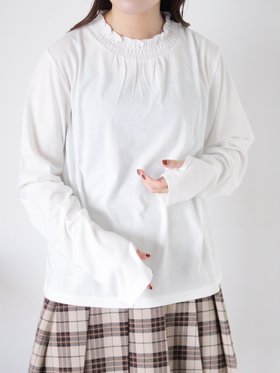 【エヘカソポ/ehka sopo】のシャーリング襟カットソー 人気、トレンドファッション・服の通販 founy(ファニー) ファッション Fashion レディースファッション Fashion for Women トップス・カットソー Cut & Sew Tops カットソー・ベーシックTシャツ Cut-and-Sewn Tops / Stretch Tees & Basics おすすめ Recommended / Our Picks カットソー Cut and Sewn Top シャーリング Shirring, Ruched フィット Fit, Slim Fit |ID:prp329100004753383