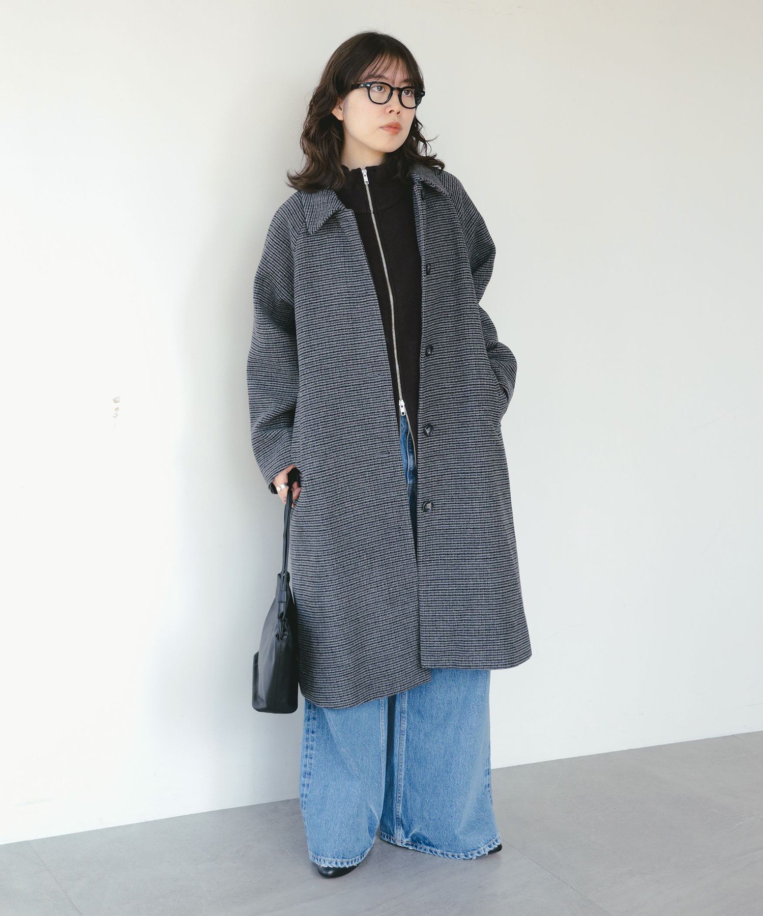 【ビーミングライフストアバイビームス/B:MING LIFE STORE by BEAMS】のチェック ステンカラーコート 25AW 秋冬 きれいめ オンオフ インテリア・キッズ・メンズ・レディースファッション・服の通販 founy(ファニー) 　ファッション　Fashion　レディースファッション　Fashion for Women　アウター　Coat / Outerwear Collection　コート・ロングコート・ピーコート　Long Coats, Peacoats & More　クール　Cool, Chic　タートル　Turtleneck, Turtle Collar　チェック　Check, Plaid, Tartan　マニッシュ　Mannish, Boyish　A/W・秋冬　Autumn/Winter　再入荷　Restock / Back in Stock　おすすめ　Recommended / Our Picks　2025年　2025　2025-2026秋冬・A/W　Autumn/Winter 2025–26 AW25–26　GREY|ID: prp329100004753402 ipo3291000000034789132