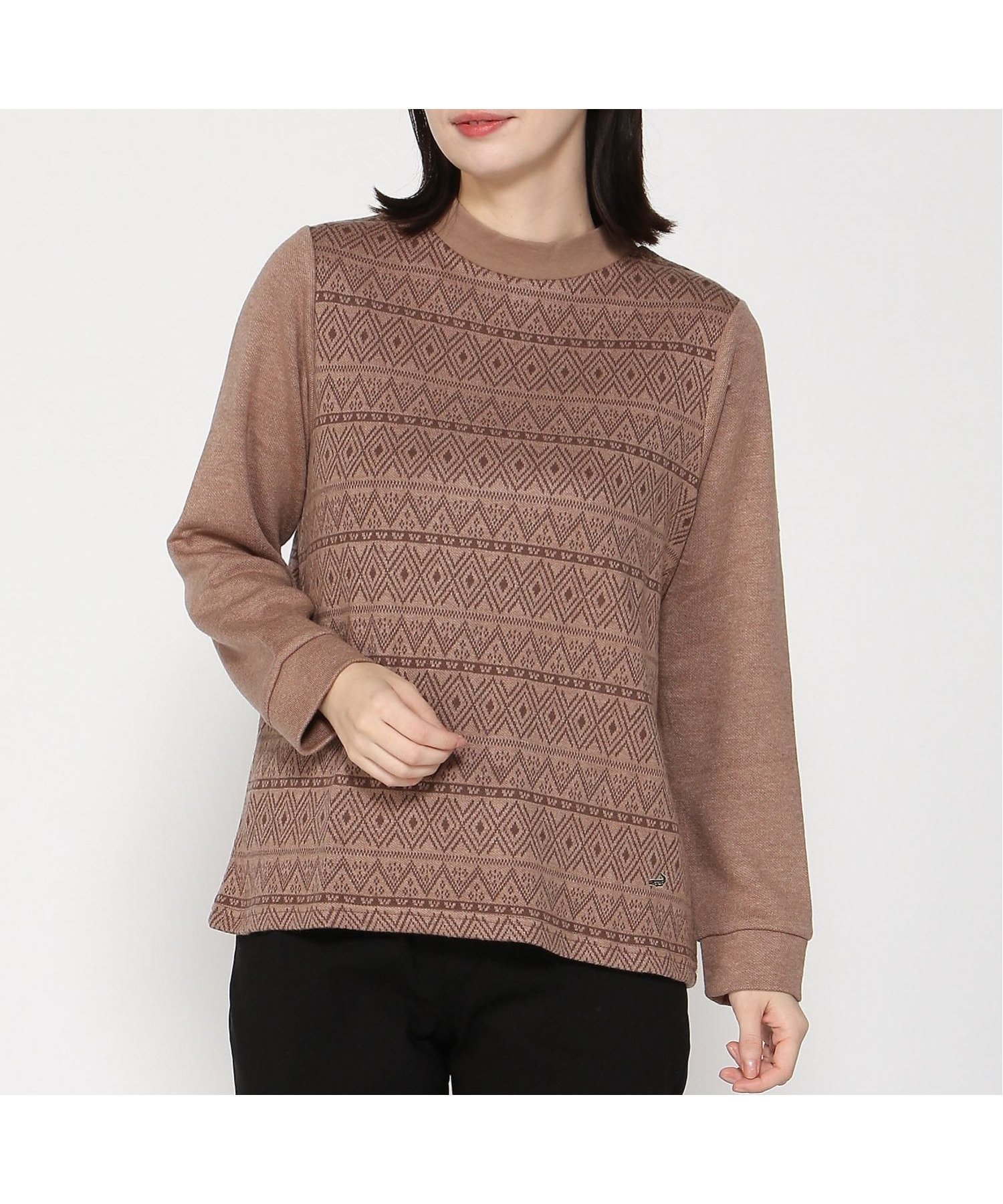 【クロコダイル/CROCODILE】の切り替え ジャカード プルオーバー 人気、トレンドファッション・服の通販 founy(ファニー) 　ファッション　Fashion　レディースファッション　Fashion for Women　トップス・カットソー　Cut & Sew Tops　カジュアルプルオーバー・ニットトップス　Pullovers & Knit Tops / Casual Pullovers　ジャカード／ジャガード　Jacquard, Woven Pattern　冬　Winter / This Winter　無地　Plain, Solid Color　 other-1|ID: prp329100004753410 ipo3291000000035127897