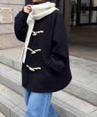 【キャナルジーン/CANAL JEAN】のEl mar(エルマール) ダッフルハーフコート 人気、トレンドファッション・服の通販 founy(ファニー) ファッション Fashion レディースファッション Fashion for Women アウター Coat / Outerwear Collection コート・ロングコート・ピーコート Long Coats, Peacoats & More コンパクト Compact, Small Size ダッフルコート Duffle Coat, Toggle Coat ハーフ Half, Half-Length ベーシック Basic, Essential ボトム Bottoms, Lower Wear ポケット Pocket, Pocket Detail thumbnail ブラック|ID: prp329100004753489 ipo3291000000034789602