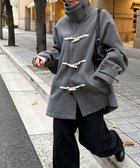 【キャナルジーン/CANAL JEAN】のEl mar(エルマール) ダッフルハーフコート 人気、トレンドファッション・服の通販 founy(ファニー) ファッション Fashion レディースファッション Fashion for Women アウター Coat / Outerwear Collection コート・ロングコート・ピーコート Long Coats, Peacoats & More コンパクト Compact, Small Size ダッフルコート Duffle Coat, Toggle Coat ハーフ Half, Half-Length ベーシック Basic, Essential ボトム Bottoms, Lower Wear ポケット Pocket, Pocket Detail thumbnail グレー|ID: prp329100004753489 ipo3291000000034789605