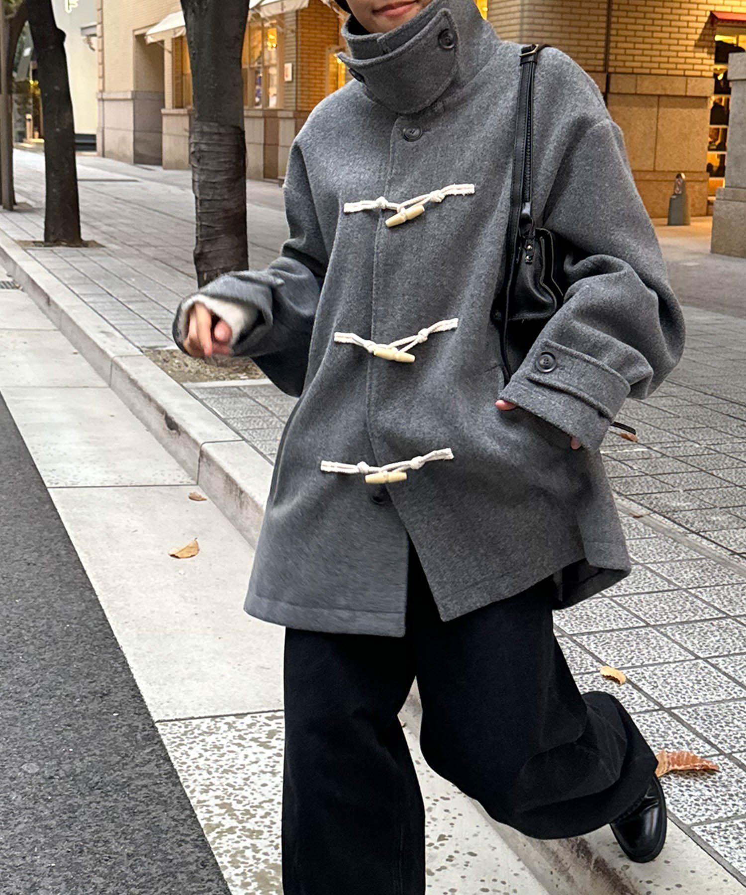 【キャナルジーン/CANAL JEAN】のEl mar(エルマール) ダッフルハーフコート インテリア・キッズ・メンズ・レディースファッション・服の通販 founy(ファニー) 　ファッション　Fashion　レディースファッション　Fashion for Women　アウター　Coat / Outerwear Collection　コート・ロングコート・ピーコート　Long Coats, Peacoats & More　コンパクト　Compact, Small Size　ダッフルコート　Duffle Coat, Toggle Coat　ハーフ　Half, Half-Length　ベーシック　Basic, Essential　ボトム　Bottoms, Lower Wear　ポケット　Pocket, Pocket Detail　グレー|ID: prp329100004753489 ipo3291000000034789605