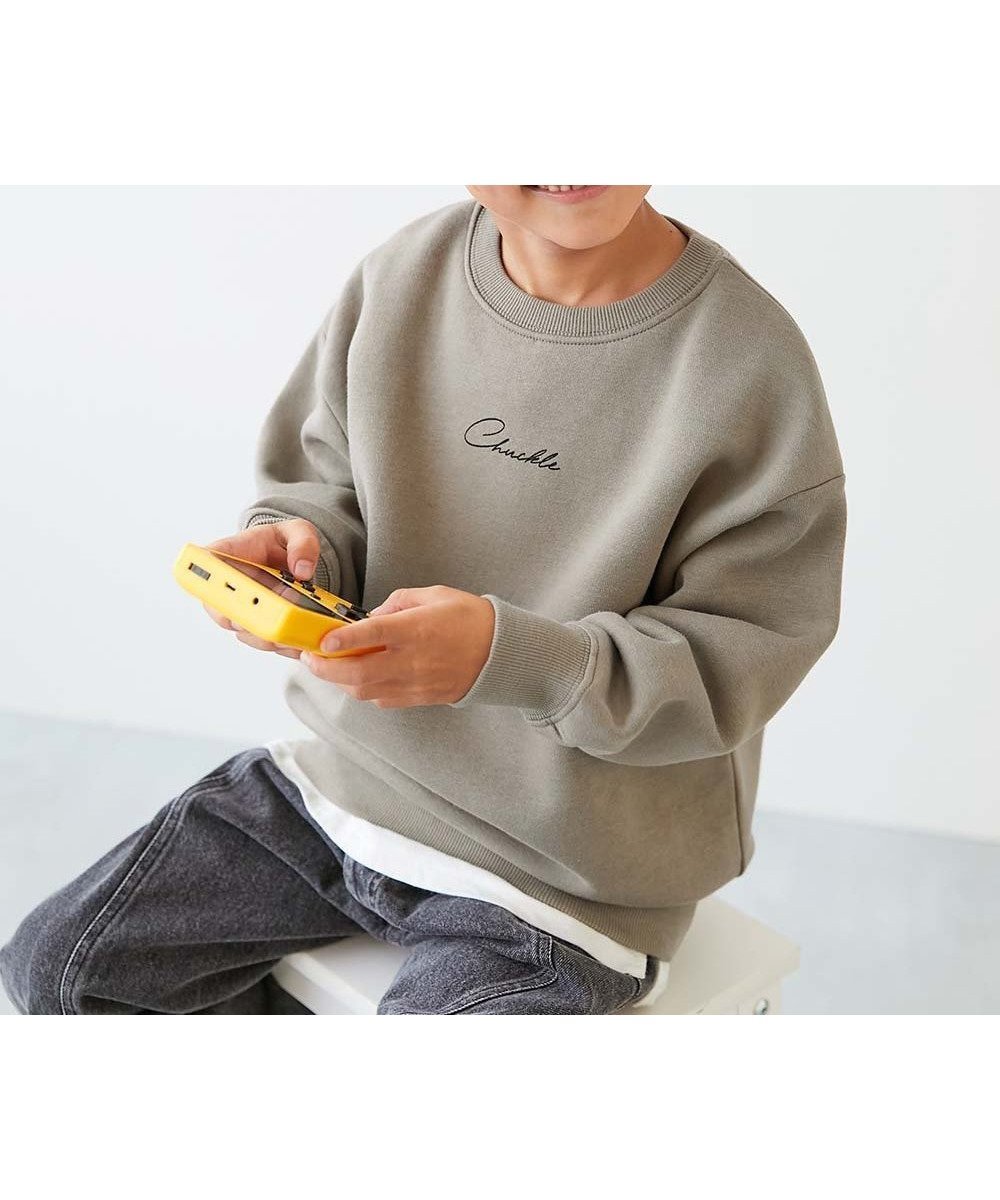【デビロック/devirock / KIDS】のデビラボ プリント 裏起毛 BOXシルエット トレーナー トレーナー トップス 25AW インテリア・キッズ・メンズ・レディースファッション・服の通販 founy(ファニー) ファッション Fashion キッズファッション Fashion for Kids トップス・カットソー Cut & Sew Tops トレンド Trend, Trending Now トレーナー Sweatshirt, Trainer プリント Print, Printed Pattern おすすめ Recommended / Our Picks 2025年 2025 2025-2026秋冬・A/W Autumn/Winter 2025–26 AW25–26 002-ロゴS-Dグレージュ|ID: prp329100004753490 ipo3291000000034775467