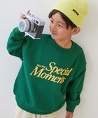 【デビロック/devirock / KIDS】のデビラボ プリント 裏起毛 BOXシルエット トレーナー トレーナー トップス 25AW 人気、トレンドファッション・服の通販 founy(ファニー) ファッション Fashion キッズファッション Fashion for Kids トップス・カットソー Cut & Sew Tops トレンド Trend, Trending Now トレーナー Sweatshirt, Trainer プリント Print, Printed Pattern おすすめ Recommended / Our Picks 2025年 2025 2025-2026秋冬・A/W Autumn/Winter 2025–26 AW25–26 thumbnail 004-ロゴ-ボトルグリーン|ID: prp329100004753490 ipo3291000000034775470