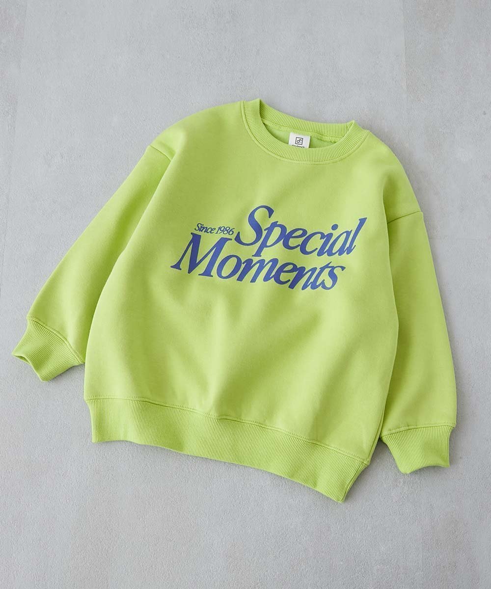 【デビロック/devirock / KIDS】のデビラボ プリント 裏起毛 BOXシルエット トレーナー トレーナー トップス 25AW インテリア・キッズ・メンズ・レディースファッション・服の通販 founy(ファニー) ファッション Fashion キッズファッション Fashion for Kids トップス・カットソー Cut & Sew Tops トレンド Trend, Trending Now トレーナー Sweatshirt, Trainer プリント Print, Printed Pattern おすすめ Recommended / Our Picks 2025年 2025 2025-2026秋冬・A/W Autumn/Winter 2025–26 AW25–26 005-ロゴ-Lイエローグリーン|ID: prp329100004753490 ipo3291000000034775471