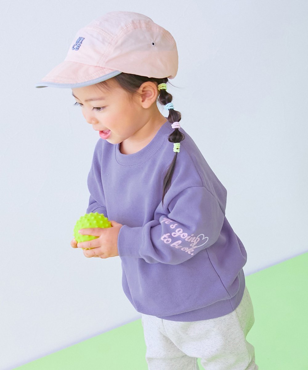 【デビロック/devirock / KIDS】の【EN-JOY】どっちも前だから1人でお着替え 裏起毛じゃない トレーナー トップス 25AW インテリア・キッズ・メンズ・レディースファッション・服の通販 founy(ファニー) 　ファッション　Fashion　キッズファッション　Fashion for Kids　トップス・カットソー　Cut & Sew Tops　カラフル　Colorful Design　トレーナー　Sweatshirt, Trainer　プリント　Print, Printed Pattern　おすすめ　Recommended / Our Picks　2025年　2025　2025-2026秋冬・A/W　Autumn/Winter 2025–26 AW25–26　011-袖ロゴ-ぶどう|ID: prp329100004753491 ipo3291000000034405398