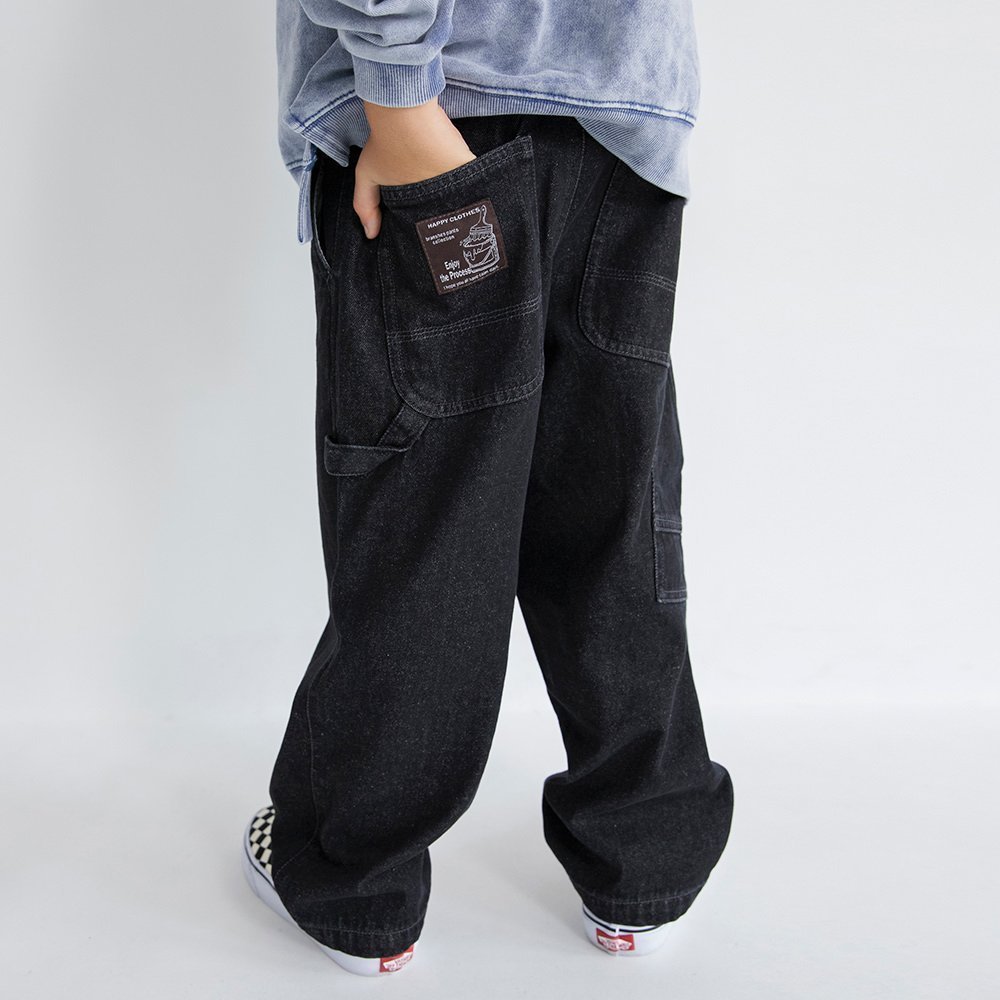 【ブランシェス/branshes / KIDS】の【あったか/ゆったり】裏起毛ペインターパンツ インテリア・キッズ・メンズ・レディースファッション・服の通販 founy(ファニー) ファッション Fashion キッズファッション Fashion for Kids ボトムス Bottoms キャンバス Canvas, Canvas Fabric コイン Coin, Coin Design テーパード Tapered, Tapered Pants デニム Denim, Jeans Material 人気 Popular, Best Seller パッチ Patch, Appliqué ポケット Pocket, Pocket Detail ループ Loop, Loop Knit ワーク Workwear, Utility Style ブラック|ID: prp329100004753516 ipo3291000000034912618