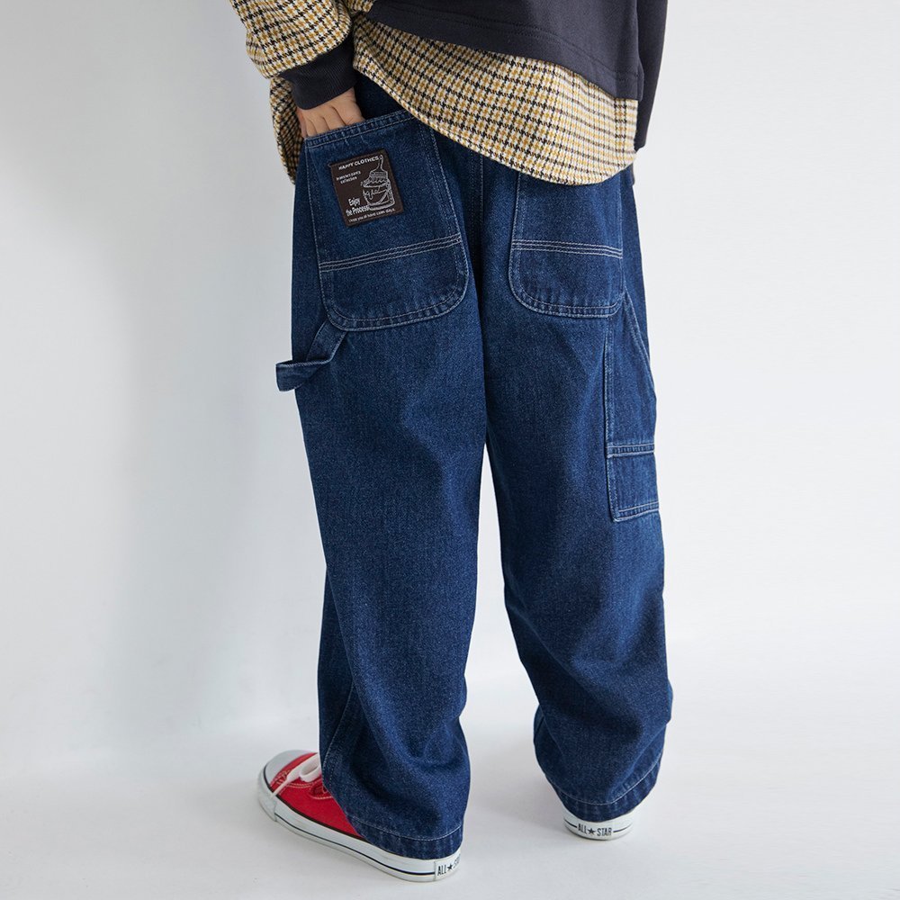 【ブランシェス/branshes / KIDS】の【あったか/ゆったり】裏起毛ペインターパンツ インテリア・キッズ・メンズ・レディースファッション・服の通販 founy(ファニー) ファッション Fashion キッズファッション Fashion for Kids ボトムス Bottoms キャンバス Canvas, Canvas Fabric コイン Coin, Coin Design テーパード Tapered, Tapered Pants デニム Denim, Jeans Material 人気 Popular, Best Seller パッチ Patch, Appliqué ポケット Pocket, Pocket Detail ループ Loop, Loop Knit ワーク Workwear, Utility Style ネイビーブルー|ID: prp329100004753516 ipo3291000000034912622